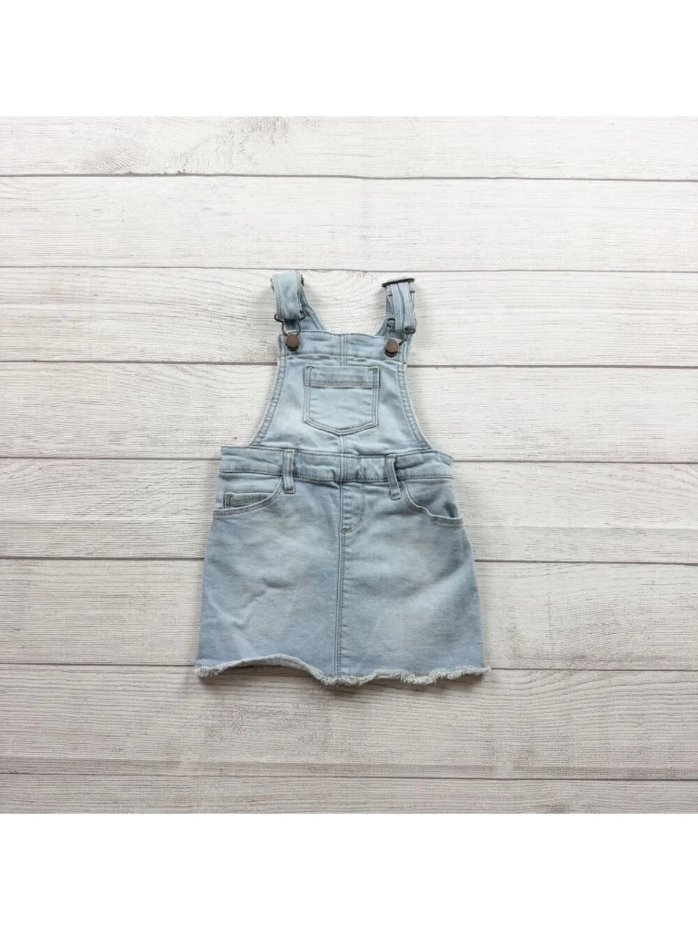 Old Navy Light Wash Denim Overall Skirt Skirtalls Toddler Girls 2T